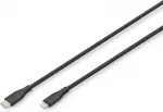 Digitus USB 2.0 Kabel Typ C-Lightning Silikon 0,5m MFI schwa