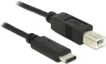 DELOCK USB2.0 USB Type-C 2.0 Stecker > USB 2.0 Typ-B Stecker 0,5 m schwarz