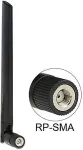 DELOCK WL-Antenne RP-SMA 3-5dBi Kippgelenk schwarz