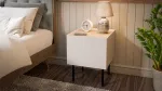 Cama MEBLE Cama Bedside table, 2 pcs, FELLINI, 40x41x60, cashmere + oiled oak top