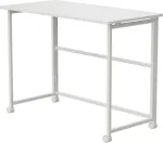 Maclean Folding desk table , white, mobile, 100x50cm, max. 50kg, MC-1250W