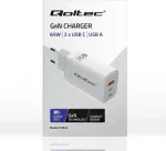 QOLTEC GaN 65W charger,5V 20V 3A 3.35A,2xUSB,2xUSB C