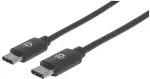 Manhattan USB 2.0 Typ C-Kabel C-Stecker/C-Stecker 2m schwarz