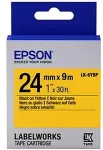 EPSON TAPE LK-6YBP PASTEL BLK-/YELL YELL 24/9