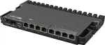 Mikrotik Wired Ethernet Router RB5009UG+S+IN, Quad core 1.4 GHz CPU, 1xSFP+, 7xGigabit LAN, 1x2.5G LAN, 1xUSB, Can be powered in 3 different ways, CPU temperature monitor, Mounts FOUR of these Routers in a Single 1U Rackmount Space, RouterOS L5 | Mik ...