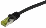 Synergy21 Patchkabel RJ45, CAT6A 500Mhz, 5m, schwarz, S-STP(S/FTP), PUR Indoor/Outdoor/Indu (UV/Water/oil/-resistant), AWG26, mit CAT7 Rohkabel,