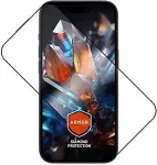 Fixed Armor with applicator for Apple iPh 15+, black
