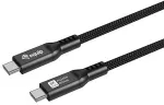 EQUIP Kabel USB-C4.0->C 80Gbps PD240W St/St 1.20m schwarz