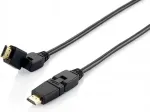 Equip HDMI HS Ethernet 2.0 18Gb 180&deg; 4K/60Hz 3.00m schwarz Polybeutel