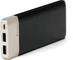 Platinet akupank Leather 11000mAh 2.1A 2xUSB Li-Po, must (43793)
