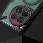 Ringke Kaitse&uuml;mbris Fusion X Magnetic, OnePlus 12, matt l&auml;bipaistev musta &auml;&auml;rega, MagSafe magnetiga,