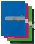 Herlitz F&auml;chermappe A4 PP schwarz 12 F&auml;cher m.Gummizug
