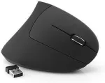 Hiir MEDIARANGE Maus Wireless ergonomische Rechtsh&auml;nder, schwarz