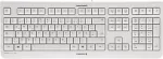 Klaviatuur CHERRY KC 1000 Keyboard US Layout mit Euro Symbol USB wei&szlig;-grau