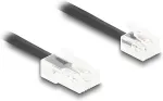 DELOCK Telefonkabel / Spiralkabel RJ11 Stecker zu RJ45 Stecker schwarz 2 m