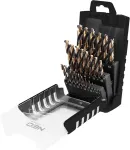 NEO TOOLS Wiertła do metalu HSS-CNC, 124&deg;, "Pro-Tec", 1.0 - 13.0 mm, zestaw 25 szt.