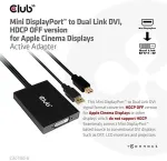 Club 3D Club3D Adapter MiniDisplayport > DVI DualLink HDCP Off St/Bu retail