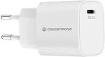 CONCEPTRONIC Ladeger&auml;t 1Port USB-C Top-Port 20WPD3.0 ws