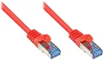GoodConnections Patchkabel mit Rastnasenschutz, Cat. 6A, S/FTP, PiMF, halogenfrei, 500MHz, rot, 2m,