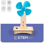 NONAME Wooden Assembly Kit Electric Fan, STEM Educational Toy