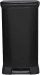 CURVER METALLIC WASTE BIN 50L WITH PEDAL /IML BLACK