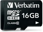 M&auml;lukaart VERBATIM microSDHC 16GB Class 10 UHS-I incl Adapt. 44082