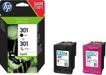 Tooner Hp #301 Combo Black & Color N9J72AE (Set aus 2 Einzeltinten)
