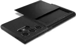 Spigen Kaitse&uuml;mbris kaarditaskuga Slim Armor CS, Samsung Galaxy S24 Ultra, must,