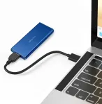 QOLTEC 51832 Enclosure | M.2 SSD drive | SATA | NGFF| USB 3.0 | Super speed 5Gb/s | 2TB | Blue