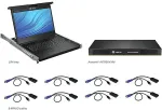 Vertiv Avocent Local Rack Access - KVM-Konsole mit KVM-Switch - 8 Anschl&uuml;sse - USB - 47cm (18.5) - Rack - einbauf&auml;hig - 1366 x 768 - 250 cd/m&sup2; - VGA - 1U (LRA185KMM8D-205)
