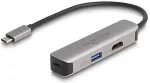 DELOCK USB Type-C&trade; Adapter zu HDMI 4K 60 Hz mit USB Typ-A und USB Type-C&trade; Daten + PD 92 W