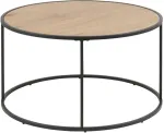 Home4you Diivanilaud SEAFORD D80xH45cm, lauaplaat: MDF/melamiin, v&auml;rv: metsik tamm, raam: metall