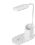 Fellowes Platinet PDL1930W LED table lamp 3W dimmable, wireless charging, white