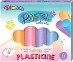 Colorino Plastiliin, 6 v&auml;rv,i &uuml;mmargune, pastelne