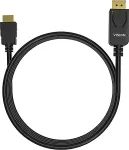 Vision Professional - Videokabel - DisplayPort / HDMI - HDMI (M) bis DisplayPort (M) - 1 m - Schwarz - 4K Unterst&uuml;tzung (TC 1MDPHDMI/BL)