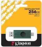 Kingston Pendrive 256GB DataTraveler Duo G2 USB + Type-C 3.2 Black/ Green EU (DTDEG2/256GB)