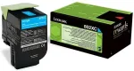 Tooner LEXMARK 802XCE Toner cyan Standardkapazitt 4.000 Seiten 1er-Pack corporate