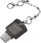 Kaardilugeja LOGILINK USB 2.0 Card Reader als Schl&uuml;sselanh&auml;nger, schwarz Mini-Format, mit beidseitig verwendbaren USB-C Stecker, - 1 St&uuml;ck (CR0039)
