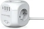 Ultron RealPower Steckdosenw&uuml;rfel PowerBox 431 + 3xUSB-A / 1xUSB-C