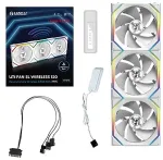 Lian LI 120mm UNI FAN SL Wireless 120 ARGB Reverse Blade White 3-pack