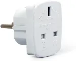 GEMBIRD | AC power adapter, UK socket to EU Schuko plug, 7.5 A | Travel adapter