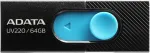 M&auml;lukaart ADT ADATA UV220 64GB USB 2.0 USB stick Sort Bl&aring;