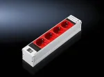 Rittal PSM Plus - Steckdosenleiste (Plug-In-Modul) - Ausgangsbuchsen: 4 (CEE 7/4 (SCHUKO)) - Rot (7856240)