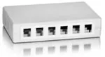 Equip Aufputzdose 12-Port Keystone ungeschirmt wei&szlig; Polybeutel