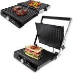 Teesa Grill elektryczny , panini grill , opiekacz, 3 pozycje , wyjmowane wkłady, 2000W
