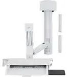 Ergotron StyleView Sit-Stand Combo System with Worksurface - Befestigungskit (Griff, Gelenkarm, CPU-Halter, Maushalterung, 2 Kabelkan&auml;le, Handgelenkkissen, Wandschiene, Tastatur-Tablett, wall CPU mount, adjustable monitor arm) f&uuml;r LCD-Anzeige/Tastatu ...