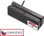 VIRTUOS Three-track magnetic card reader MSR-100A, USB-COM, black