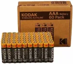 KODAK XTRALIFE AAA LR3 alkaline batteries, 60-pack