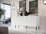 Cama MEBLE JUNGLE chest 152x40.5x74.5 white matt + black legs