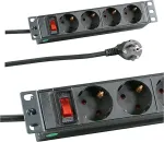 EFB Elektronik EFB-Elektronik 10- 1HE Steckdosenleiste 4 x CEE 7/3 mit Schalter, im Aluprofil, schwarz Hersteller: (EK631DE.11)